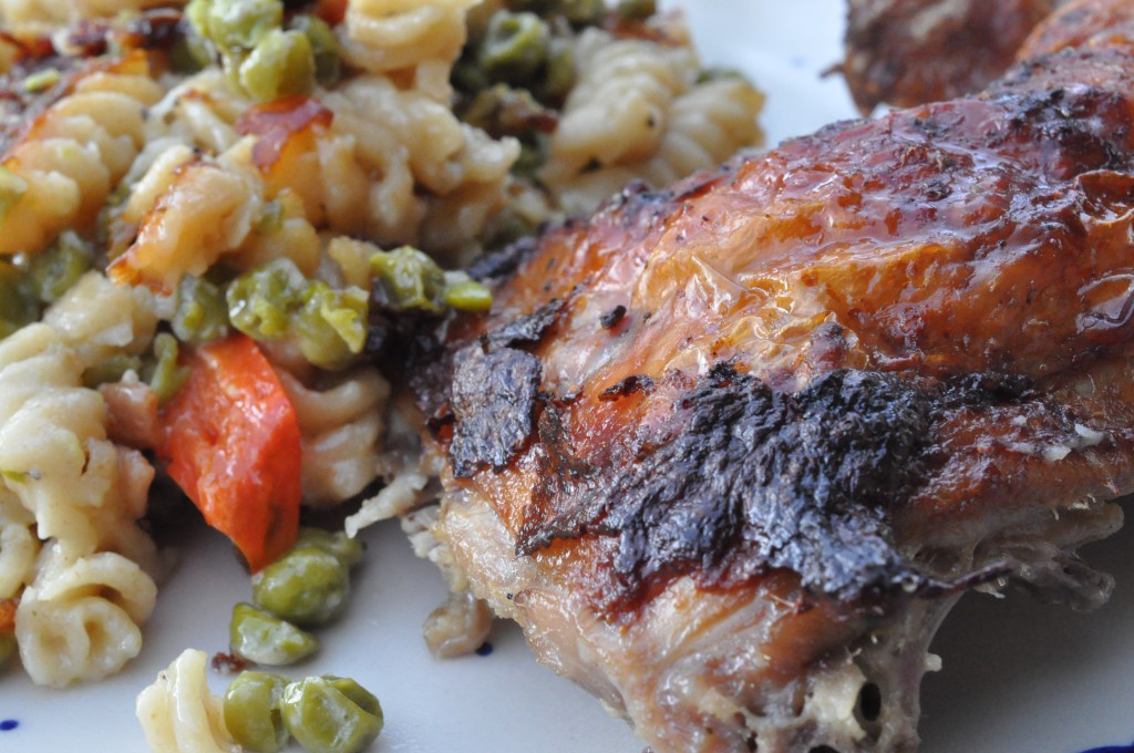 Pasta i ovn med kylling & fløde - nem one pot