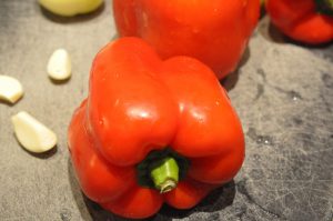 Peberfrugt og hvidløg