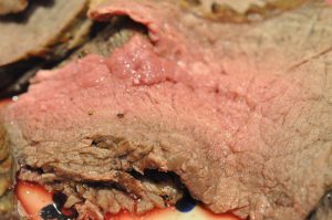 Culottesteg med kartoffelfad og bagte rødløg