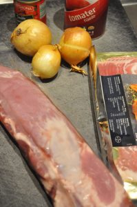 Mørbradgryde - svinemørbrad i paprikaflødesauce 