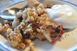 Æblecrumble af julens småkagerester