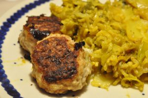 DSC_3389 • nogetiovnen.dk Karrykål med porrer og ris og lækre frikadeller