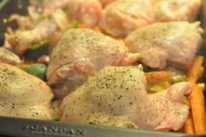 One pot kylling i ovn med pasta & grøntsager