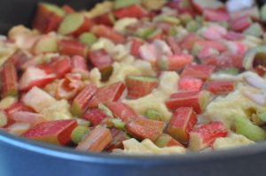Rabarbertærte med marcipan - rabarbermazarin