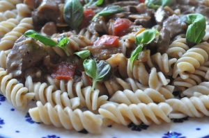 Pastaret med oksekød af culottesteg rester