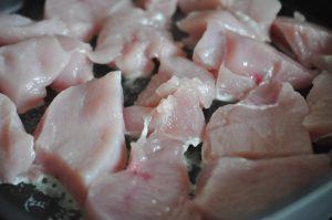 Kalkungryde med paprika, fløde & tomat