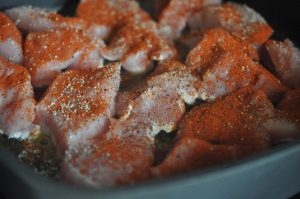 Kalkungryde med paprika, fløde & tomat 