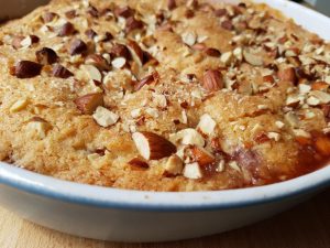 Rabarber crumble med kokos og mandler