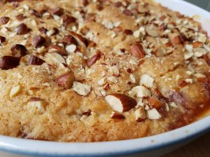 Rabarber crumble med kokos og mandler