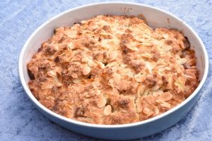 Rabarber crumble med kokos og mandler