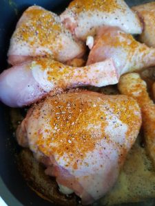 Kylling i karry med fløde & ananas - i fad