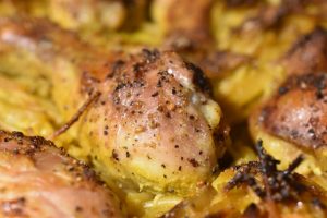 Kylling i fad med grøntsager & kokosmælk - one pot pasta