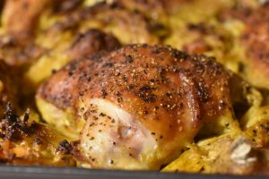 Kylling i fad med grøntsager & kokosmælk - one pot pasta