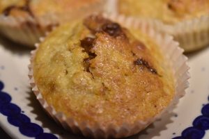 Bananmuffins med Yankie Bar - nemme, svampede og lækre