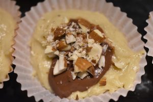 Muffins med banan og Nutella - nemme og lækre