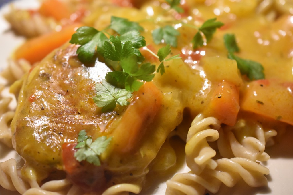 Koteletter med ananas i karry - slow cooker