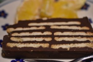 Kiksekage med kondenseret mælk og appelsin