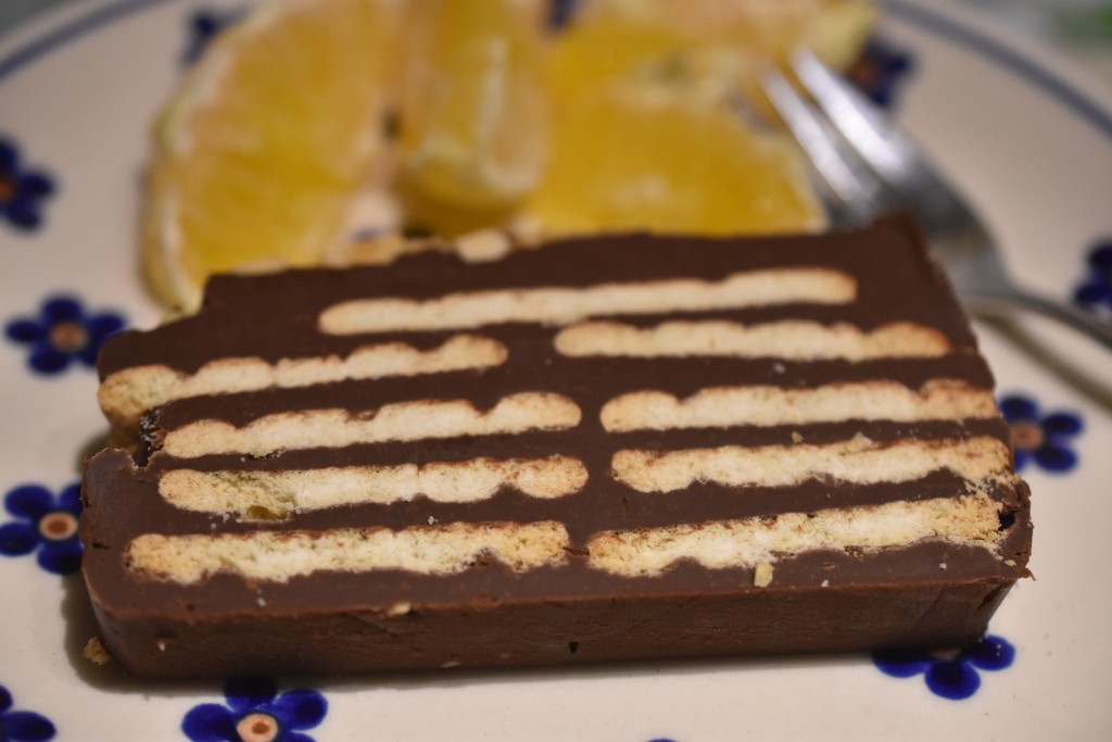 Kiksekage med orangesmag - ment lavet af kondenseret mælk