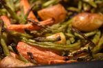 Kartoffelfad med bønner og gulerødder - olieristede i ovn
