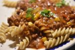 Spaghetti Bolognese med jalapenos - langtidssimret i crockpot