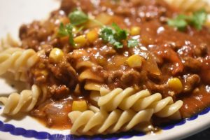 Spaghetti Bolognese med jalapenos - langtidssimret i crockpot