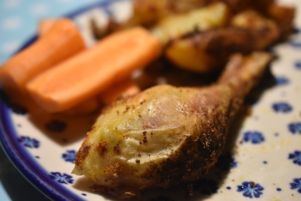 Sprød paprika kylling med rasp og sprøde pommes frites