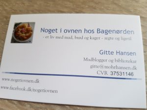 Madbloggeren Noget i ovnen hos Bagenørden