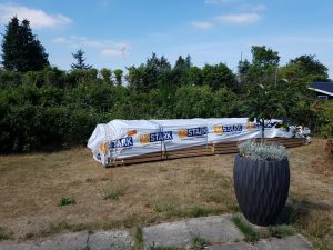 Ny terrasse i sommerhuset