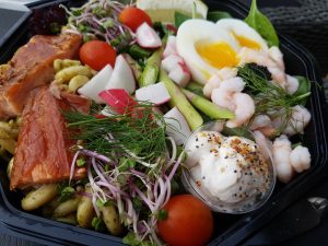 Apetit i Auning - is, kaffe og sandwich