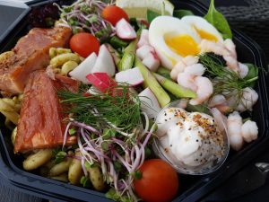 Apetit i Auning - is, kaffe og sandwich