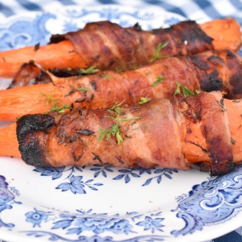 Gulerødder med bacon & honning bagt i ovn