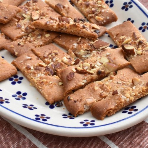Karamelkager med mandler, chokolade & salt