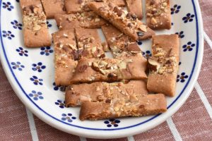 Karamelkager med mandler, chokolade & salt
