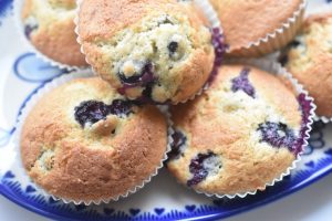 Blåbærmuffins - opskrift på muffins med blåbær