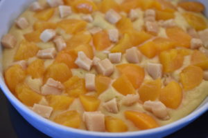 Ferskentærte - kage med fersken og marcipan - opskrift