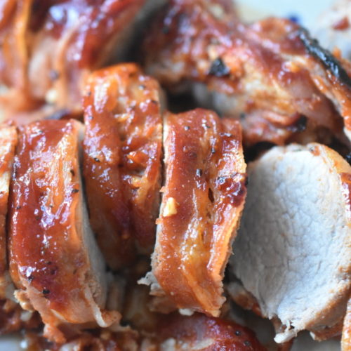 Svinemørbrad med bacon - glaseret