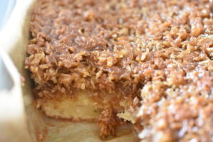 Drømmekage med rabarber - nem opskrift