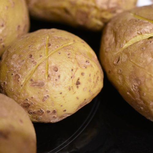 Bagekartofler i mikroovn - bagte kartofler