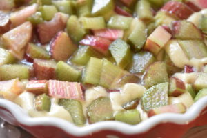 Rabarberkage med olie - nem rabarbertærte