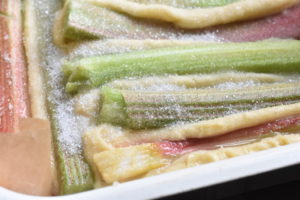 Dessertkage med rabarber - bradepandekage