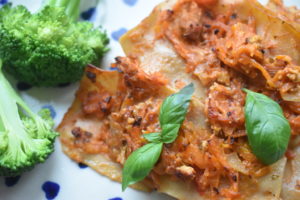 Kyllingelasagne - opskrift på lasagne med kylling