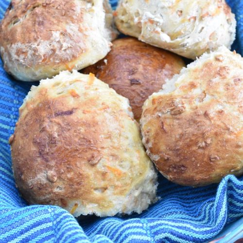 Gulerodsboller med havregryn - grove boller med gulerødder