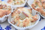 Muffins med rabarber - nem og fedtfattig opskrift
