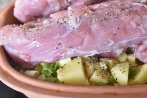 Svinemørbrad med bouillonkartofler i stegeso