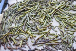 Bønnefritter - bagte haricots verts i ovn