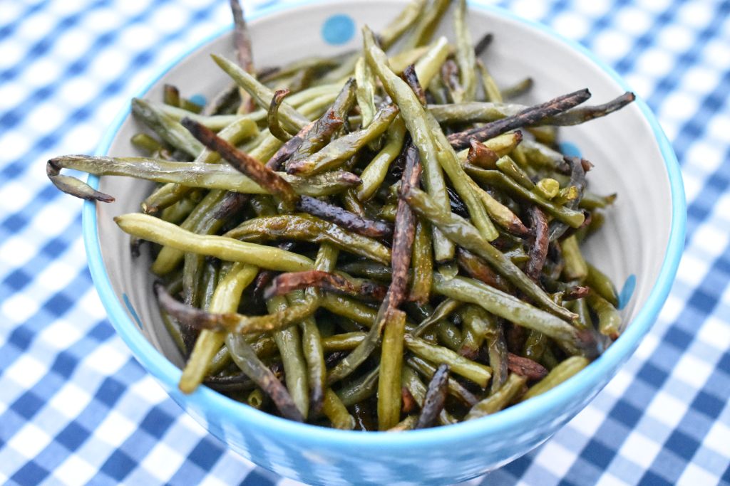 Bønnefritter - bagte haricots verts i ovn