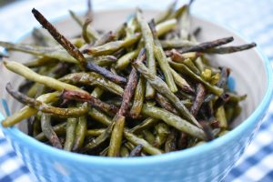 Bønnefritter - bagte haricots verts i ovn