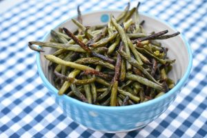 Bønnefritter - bagte haricots verts i ovn