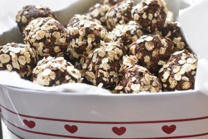 Havregrynskugler opskrift med Nutella og kaffe