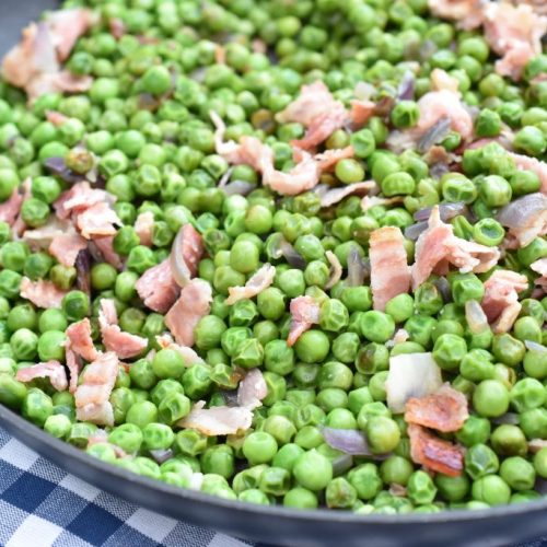 Franske ærter - opskrift på ærter med bacon